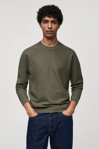 Trui met ronde hals Groen - Mango