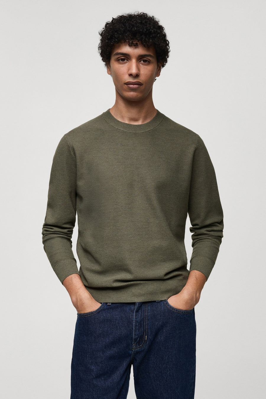 Trui met ronde hals Groen - Mango