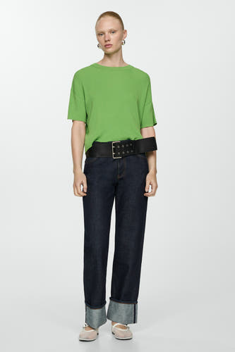 Trui met ronde hals Groen - Mango
