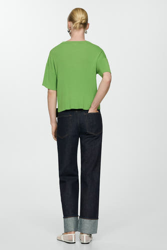 Trui met ronde hals Groen - Mango