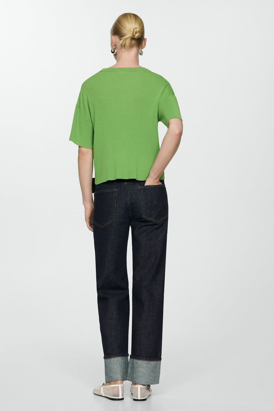 Trui met ronde hals Groen - Mango
