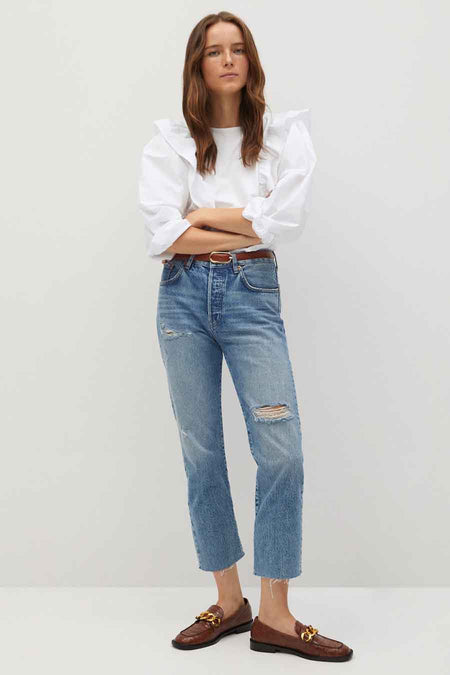 Blouse (lange mouwen) Wit - Mango
