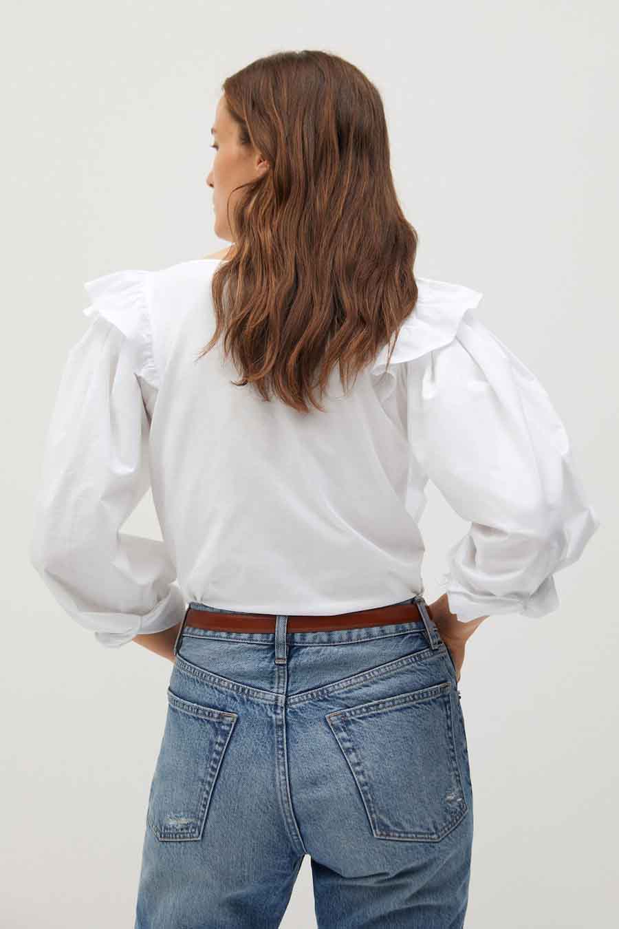 Blouse (lange mouwen) Wit - Mango