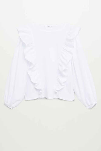 Blouse (lange mouwen) Wit - Mango