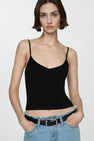 Top (bandes fines) Noir - Mango