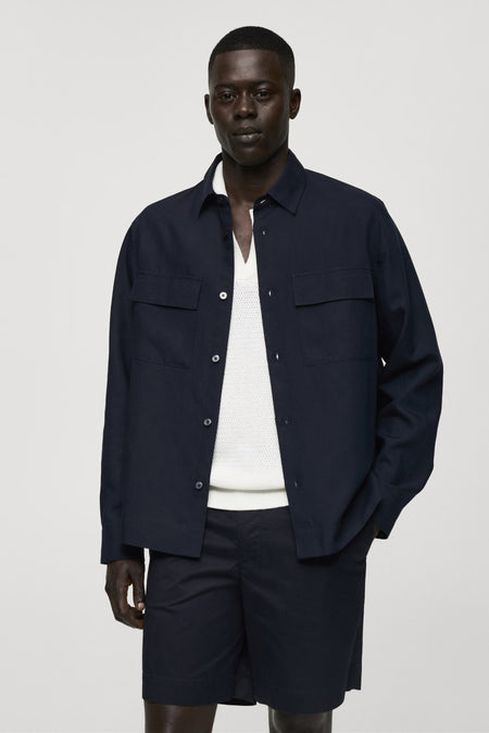 Hemd (lange mouwen) Blauw - Mango