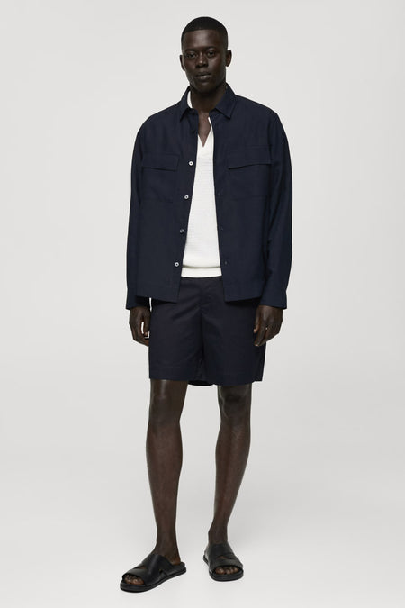 Hemd (lange mouwen) Blauw - Mango
