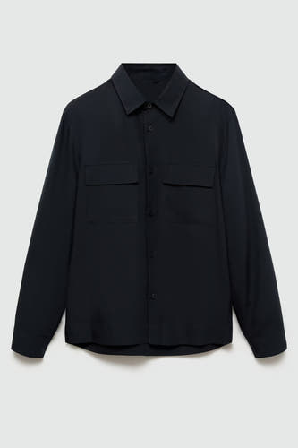 Hemd (lange mouwen) Blauw - Mango