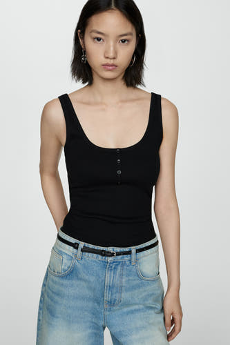 Tanktop Zwart - Mango