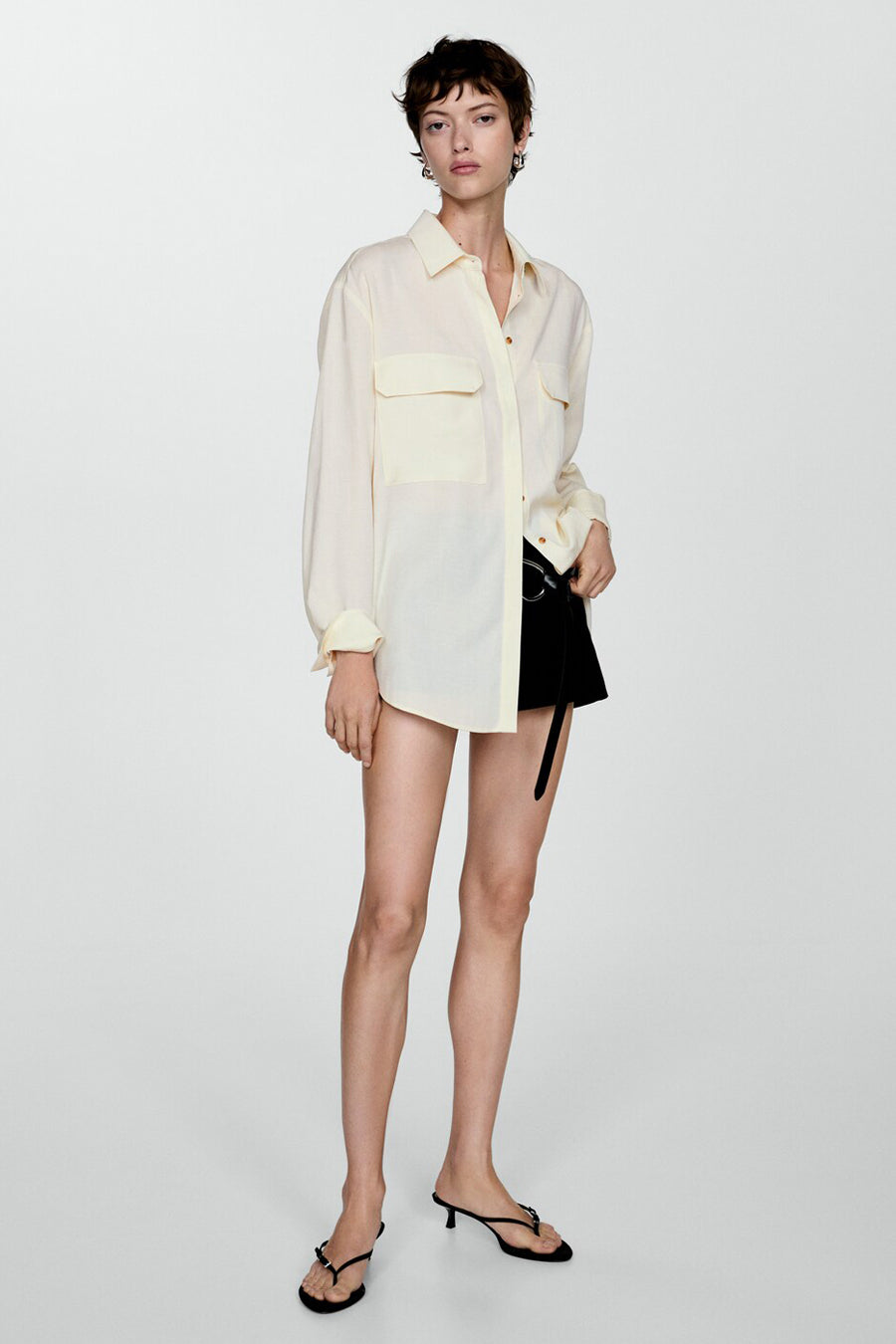Hemd (lange mouwen) Beige - Mango
