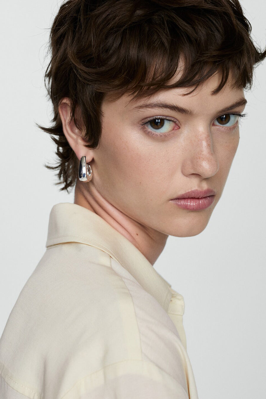 Hemd (lange mouwen) Beige - Mango