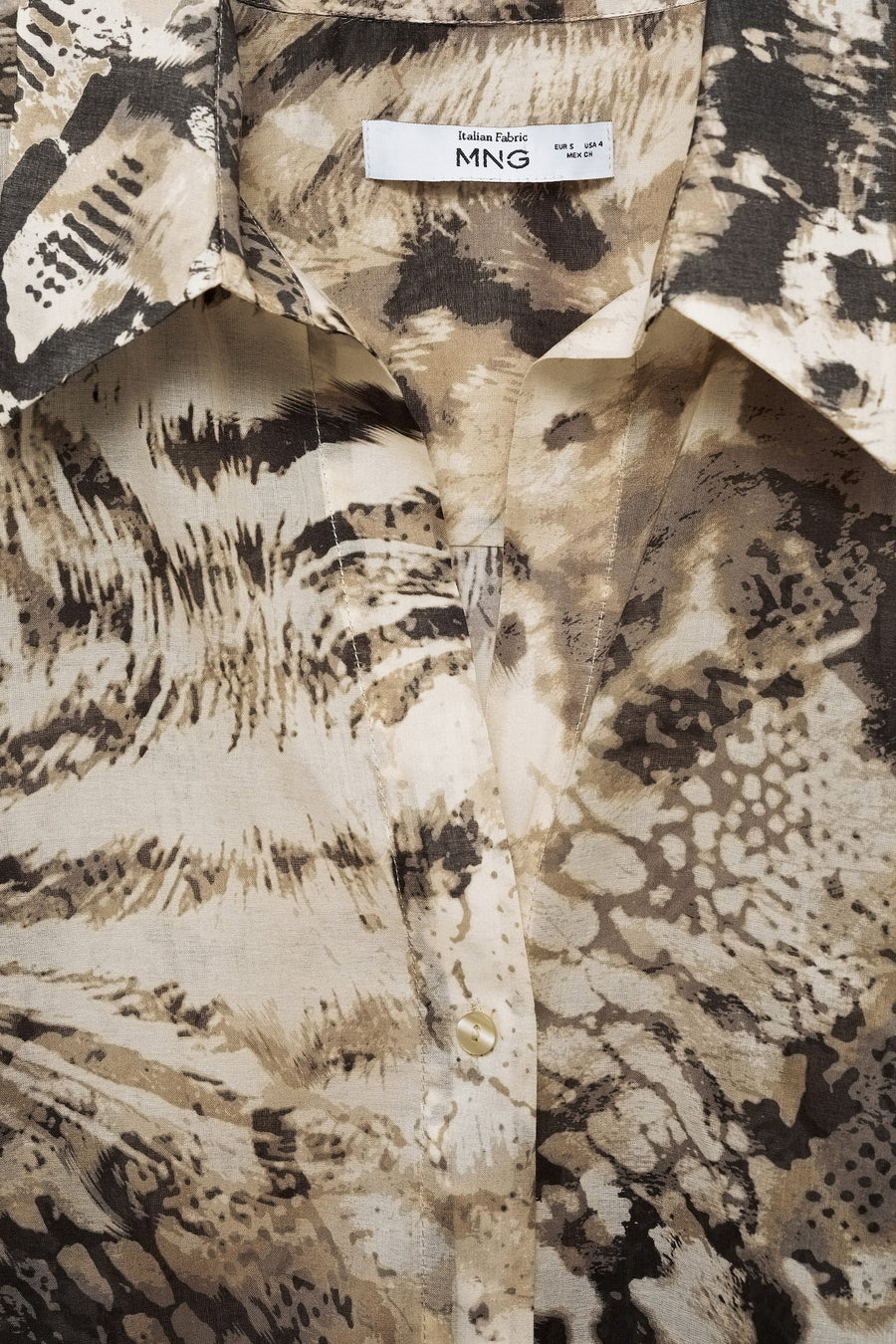 Hemd (lange mouwen) Beige - Mango
