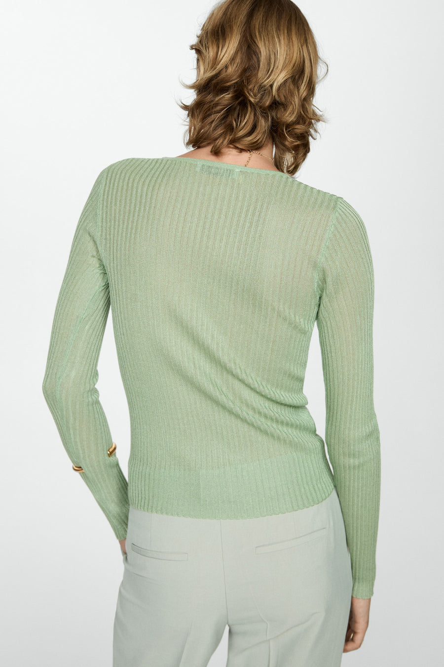 Trui met ronde hals Groen - Mango