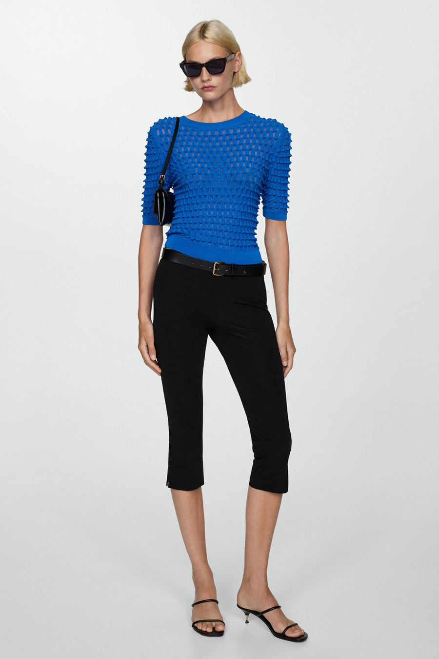 Trui met ronde hals Blauw - Mango
