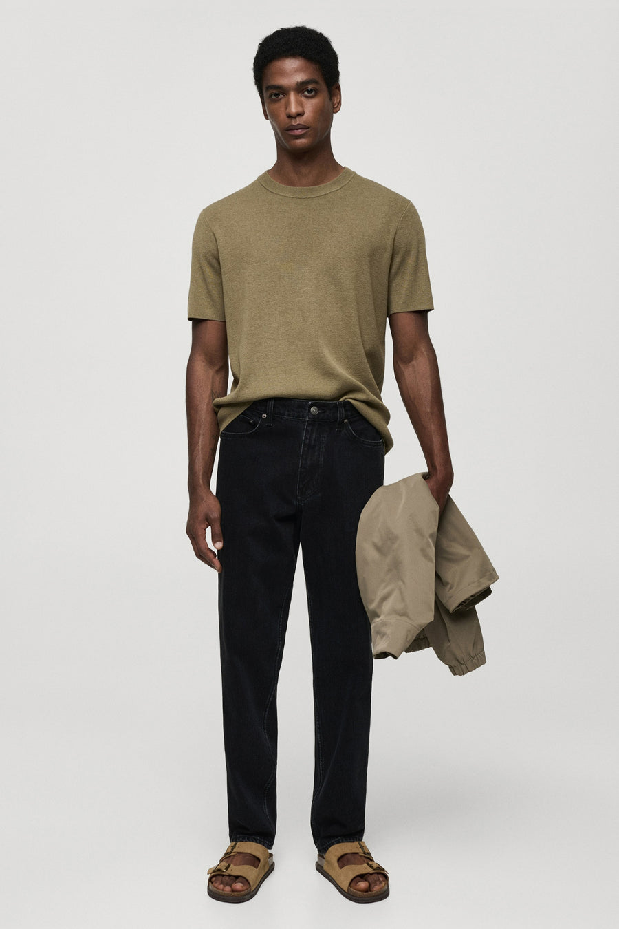 Jeans straight Zwart - Mango