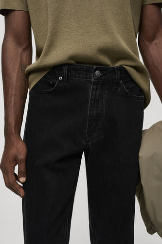 Jeans straight Zwart - Mango