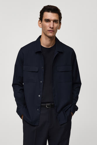 Hemd (lange mouwen) Blauw - Mango