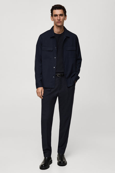 Hemd (lange mouwen) Blauw - Mango