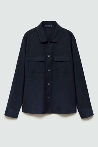 Hemd (lange mouwen) Blauw - Mango