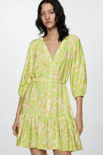 Jurk 3/4 Geel - Mango