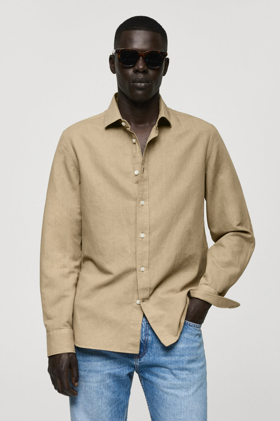 Hemd (lange mouwen) Groen - Mango
