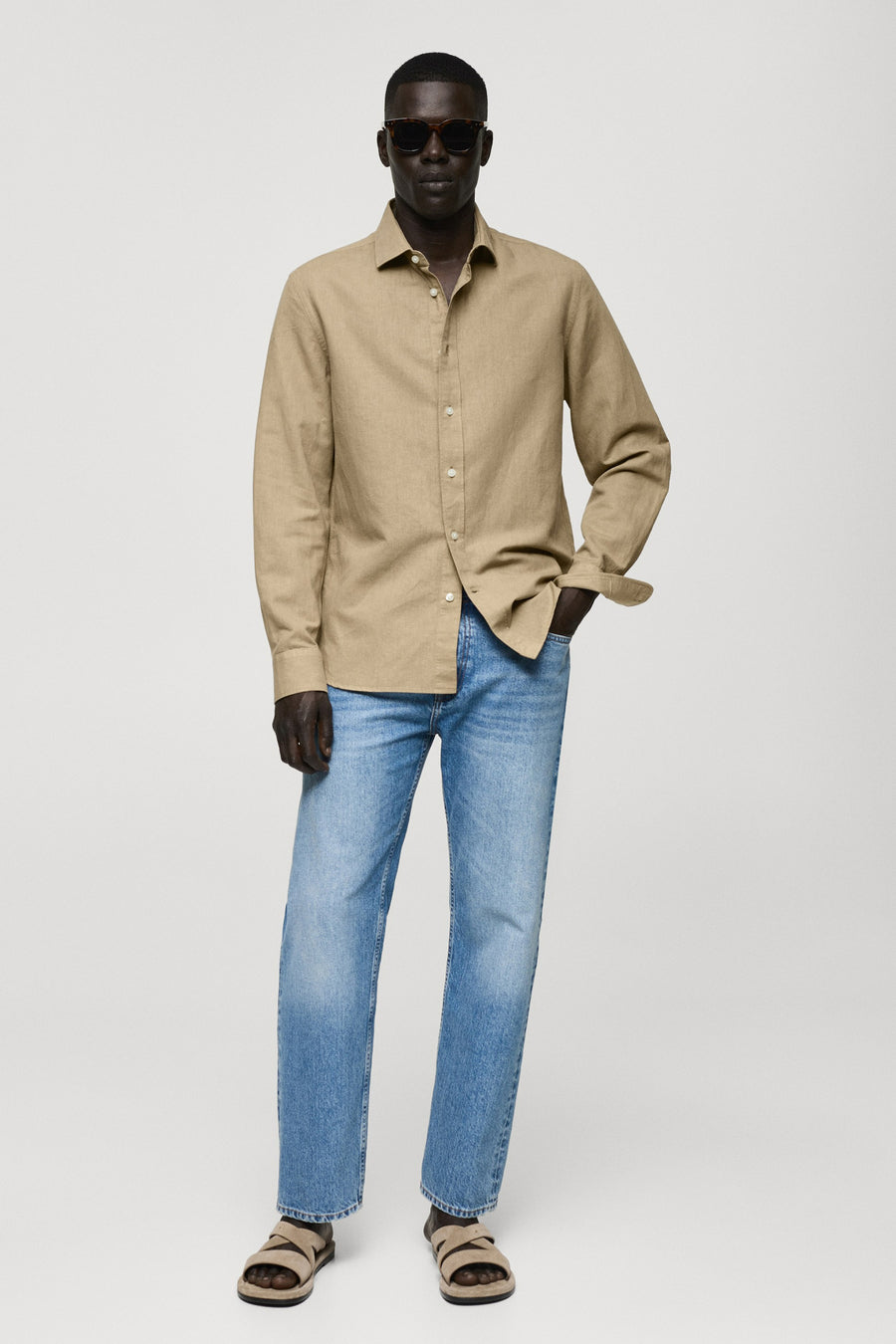 Hemd (lange mouwen) Groen - Mango