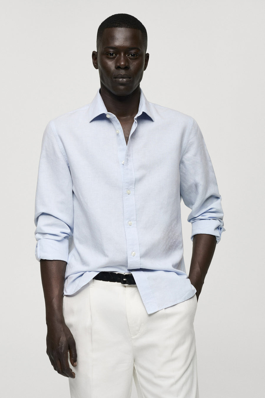 Hemd (lange mouwen) Blauw - Mango