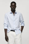 Hemd (lange mouwen) Blauw - Mango