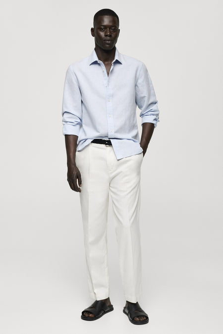 Hemd (lange mouwen) Blauw - Mango