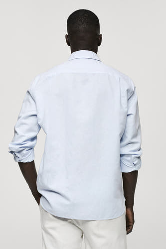 Hemd (lange mouwen) Blauw - Mango