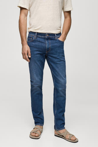 Jeans slim Dark blue denim - Mango