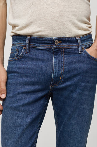 Jeans slim Dark blue denim - Mango