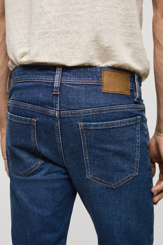 Jeans slim Dark blue denim - Mango