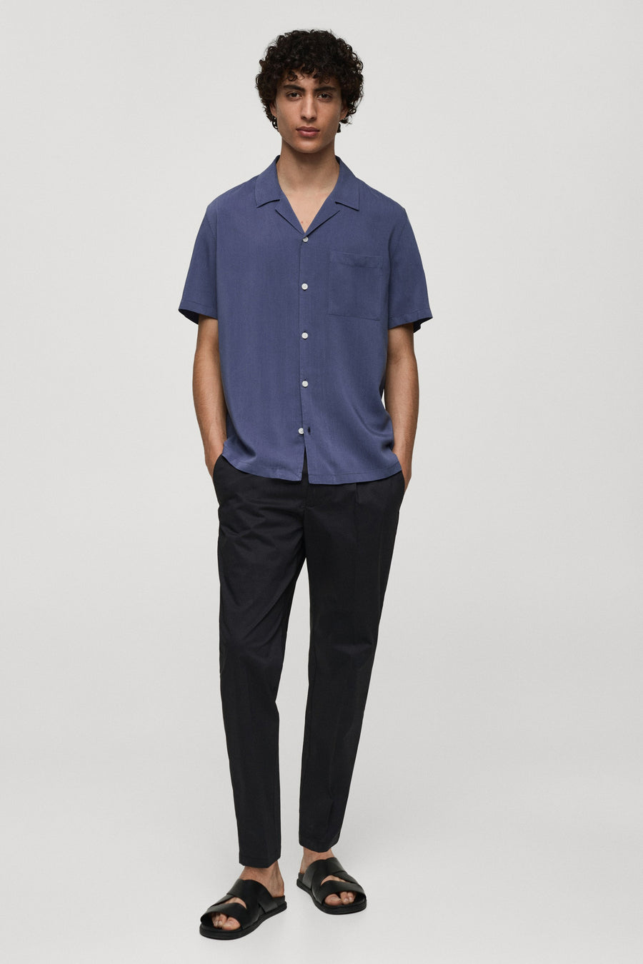 Hemd (lange mouwen) Blauw - Mango