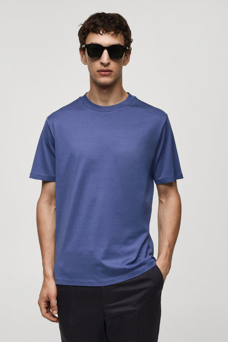 T-shirt (korte mouwen) Blauw - Mango