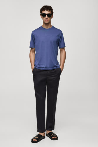 T-shirt (korte mouwen) Blauw - Mango
