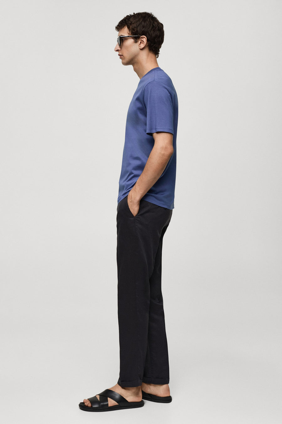 T-shirt (korte mouwen) Blauw - Mango