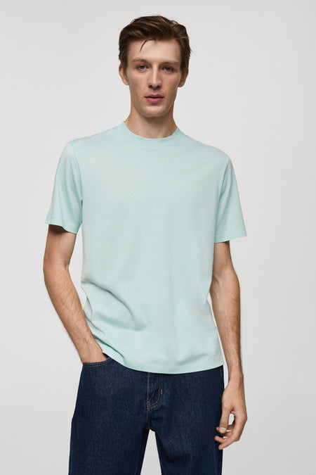 T-shirt (korte mouwen) Turquoise - Mango