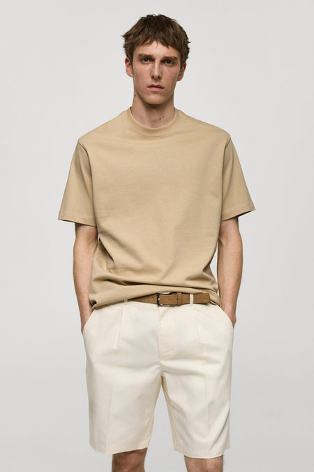 T-shirt (korte mouwen) Beige - Mango