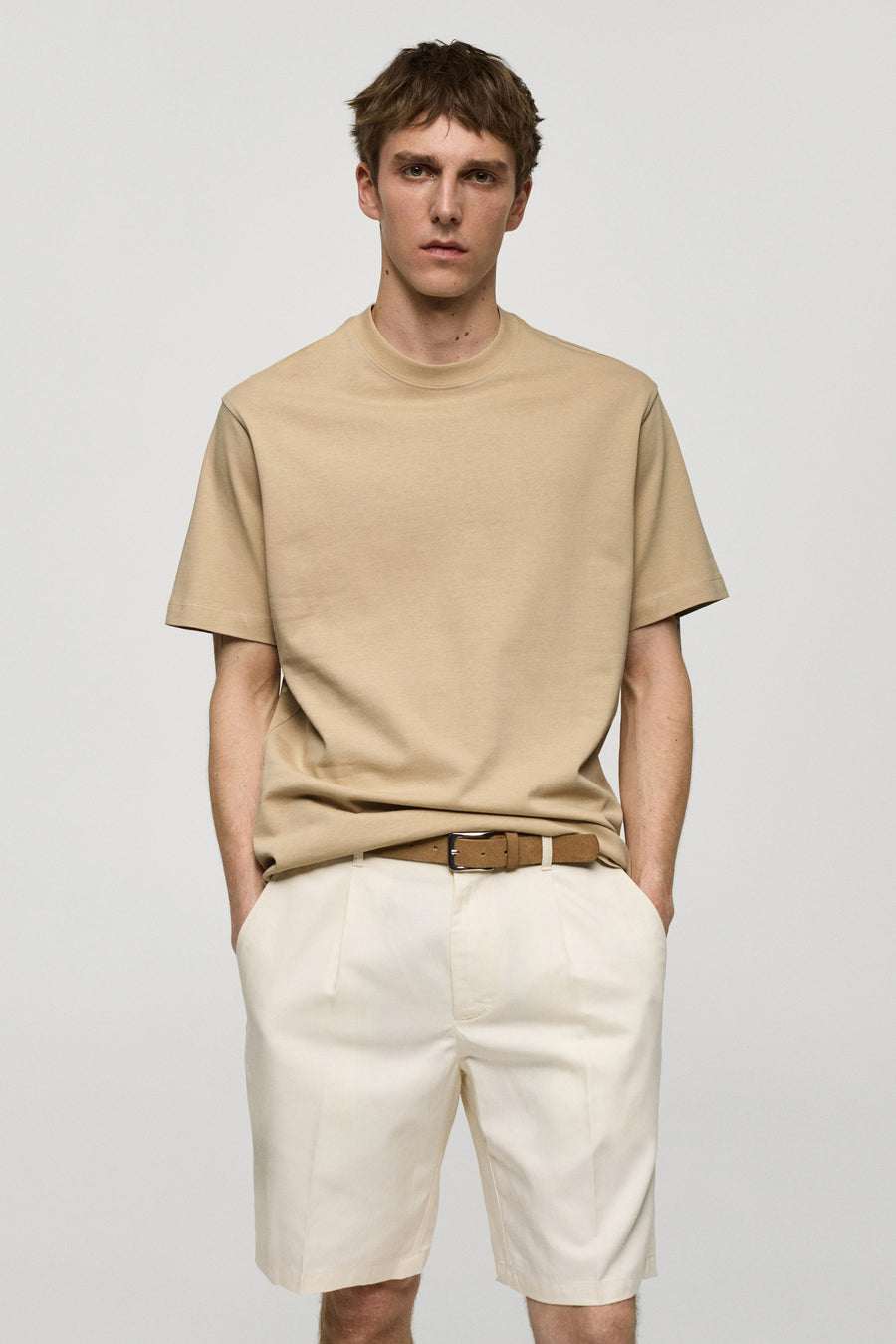 T-shirt (korte mouwen) Beige - Mango