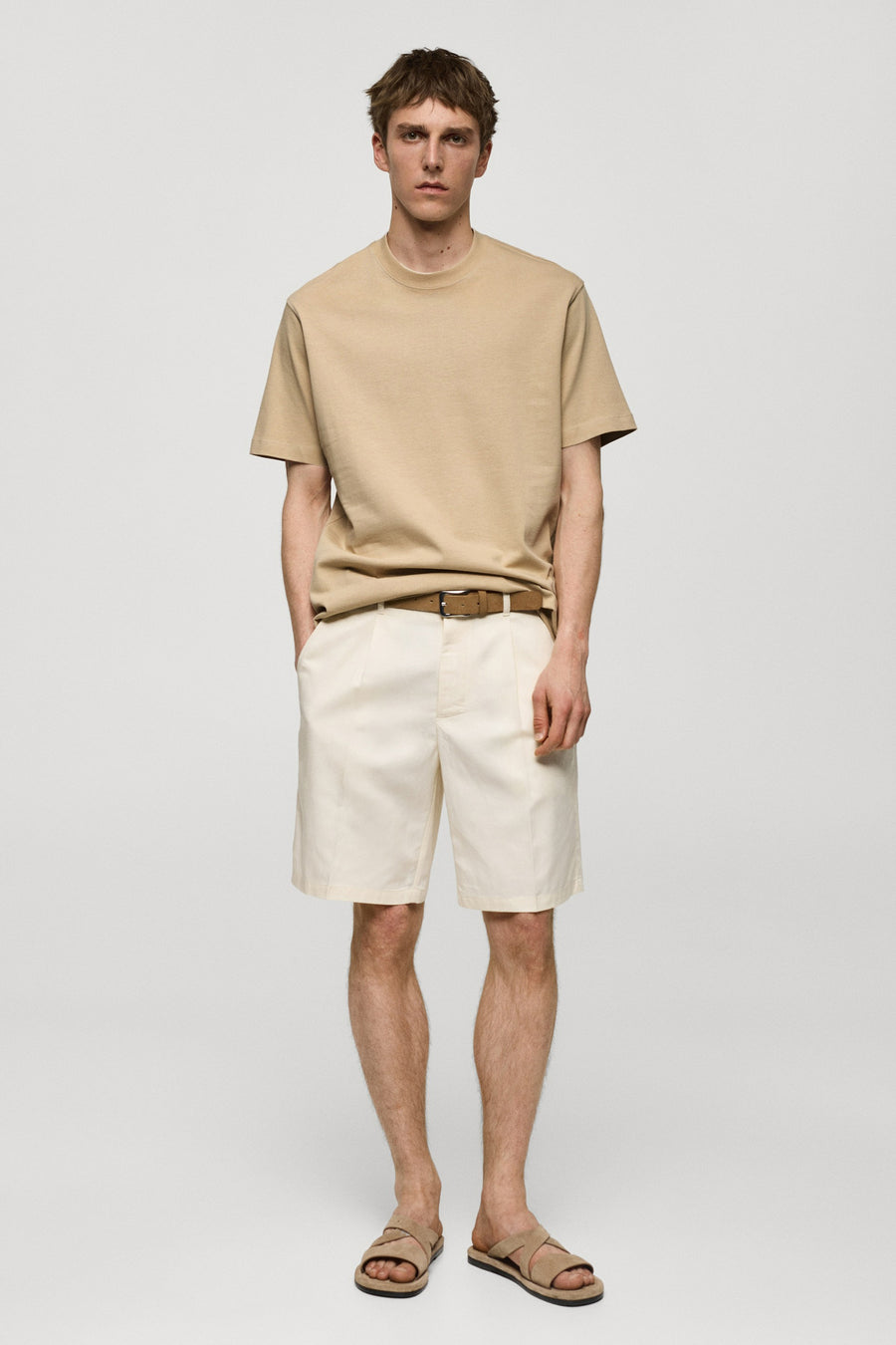 T-shirt (korte mouwen) Beige - Mango