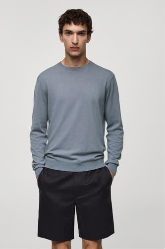 Trui met ronde hals Blauw - Mango