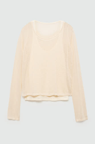 Trui met ronde hals Wit - Mango