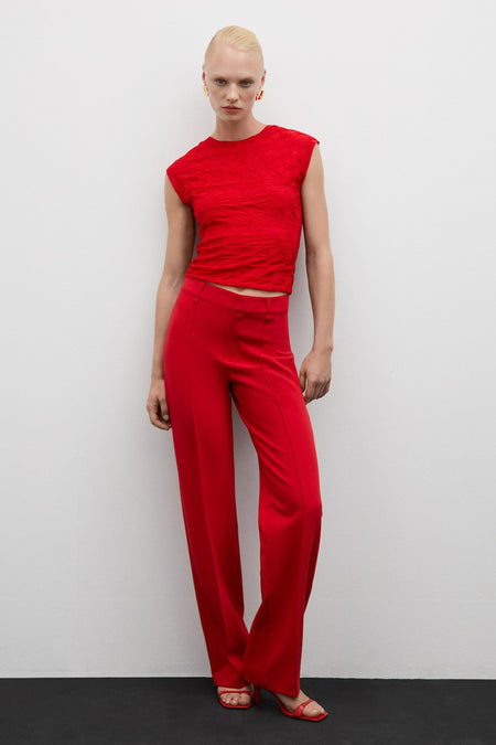 Blouse (korte mouwen) Rood - Mango