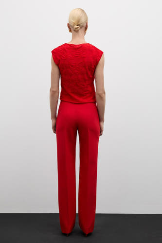 Blouse (korte mouwen) Rood - Mango