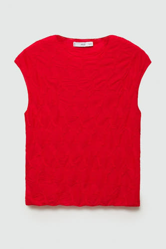 Blouse (korte mouwen) Rood - Mango