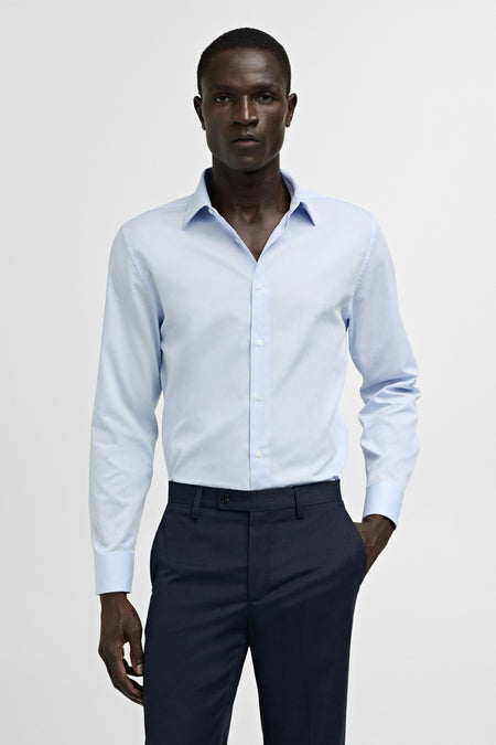 Hemd (lange mouwen) Blauw - Mango