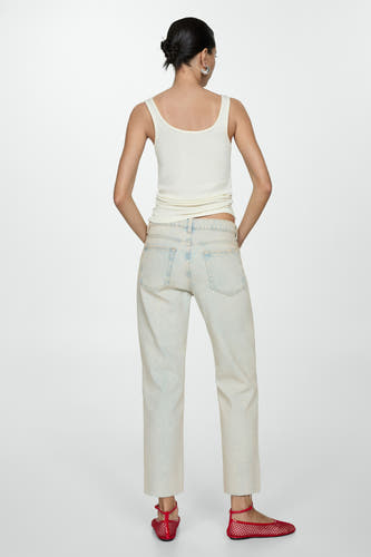 Jeans straight Light blue denim - Mango