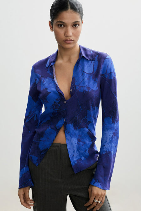 Hemd (lange mouwen) Blauw - Mango