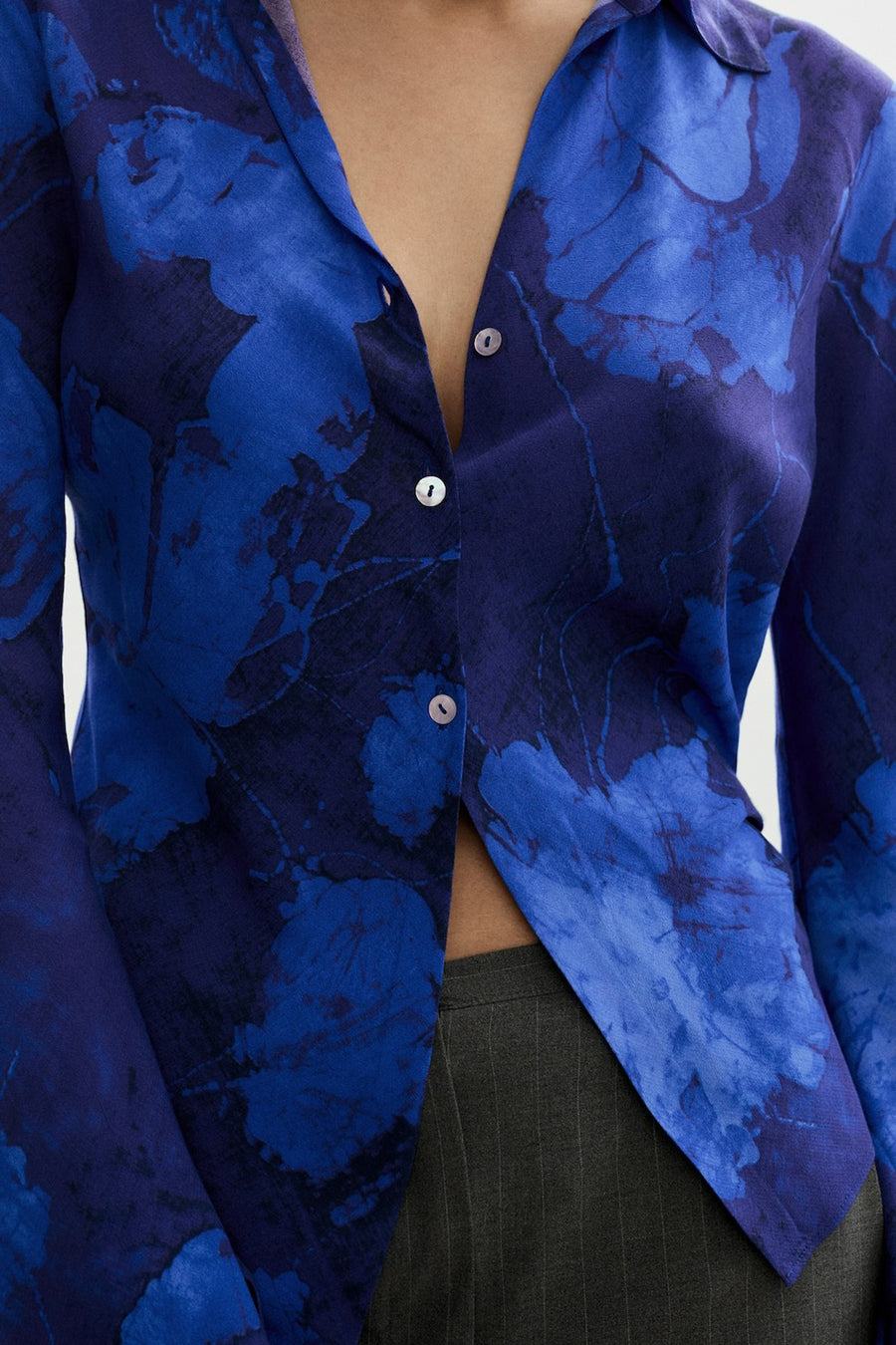 Hemd (lange mouwen) Blauw - Mango